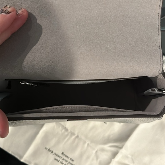 Katy Lizard Embossed Metallic Leather Small Top Handle Crossbody - Picture 2 of 5